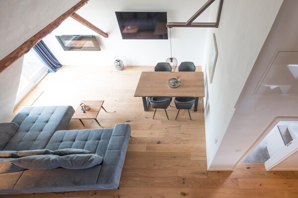 Appartement aan de Arlau Schleuse met weids uitzicht over natuurreservaat Beltringharder Koog - thumbnail 5