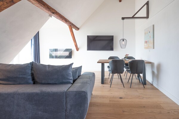 Appartement aan de Arlau Schleuse met weids uitzicht over natuurreservaat Beltringharder Koog - thumbnail 6