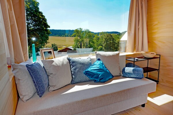 Ecologisch chalet midden in het Zwarte Woud bij golfbaan - thumbnail 2