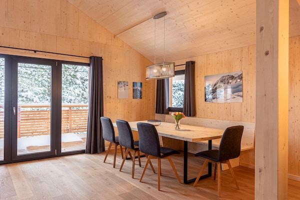 Modern Natuurchalet voor 8 personen met sauna, whirlpool en bergzicht op de Turracher Höhe - thumbnail 6