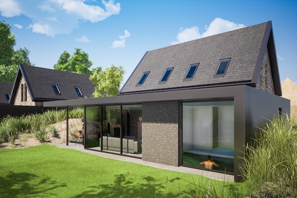 Luxe vakantiehuis met privé zwembad bij zee en golf in Zeeland - thumbnail 6