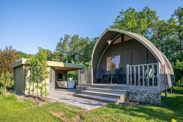Tentlodge Partijs Wellness met sauna en privébad voor 2 personen in Drenthe - thumbnail 1