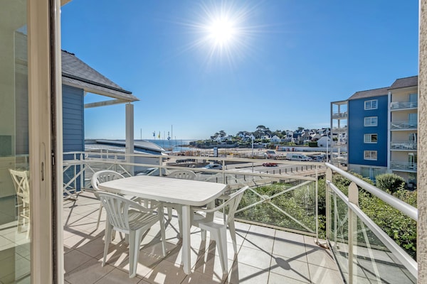Appartement aan zee in Plougonvelin met balkon, vlakbij strand en Fort Bertheaume - thumbnail 6