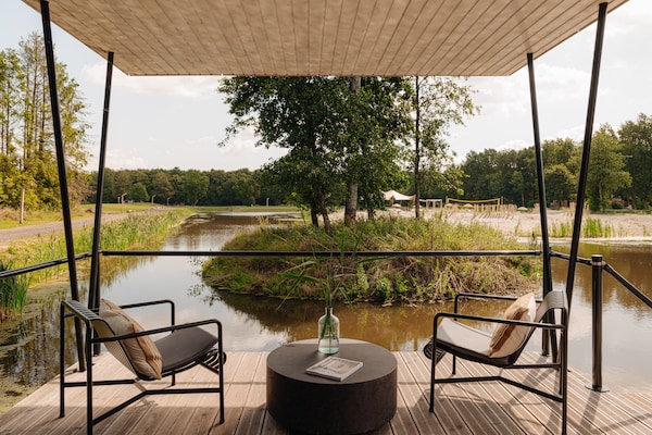 Waterlodge met privé sauna aan het meer in Zeewolde - thumbnail 5