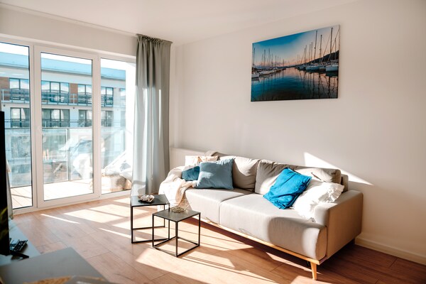 Rivierappartement met spa en zwembad op 700 meter van het strand in Dziwnów - thumbnail 4