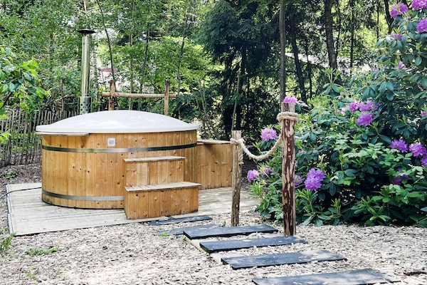 Wellness vakantiehuis met sauna en bubbelbad in Drentse rust - thumbnail 6