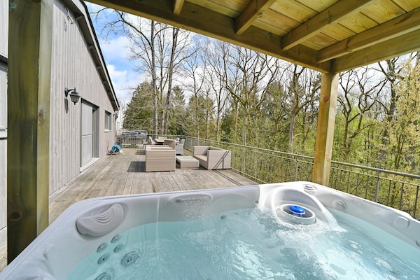 Modern vakantiehuis met bubbelbad en sauna in Barvaux - thumbnail 2