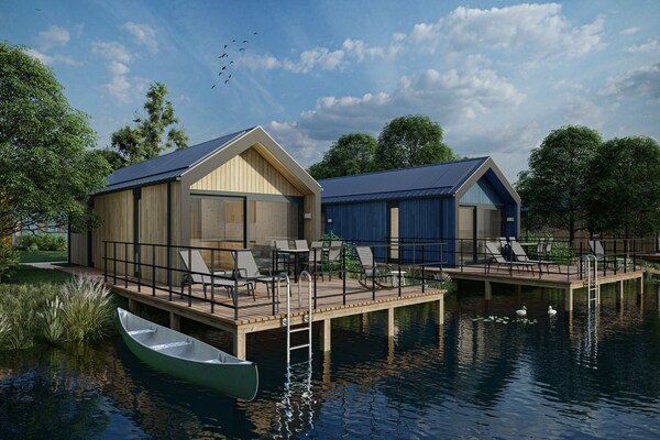 Vrijstaande waterlodge voor 4 personen in Arcen, Limburg - thumbnail 1