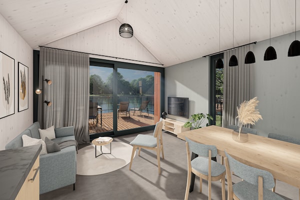 Vrijstaande waterlodge voor 4 personen in Arcen, Limburg - thumbnail 2