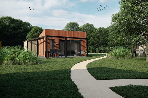 Vrijstaande lodge aan recreatiemeer op Vakantiepark Klein Vink - thumbnail 1