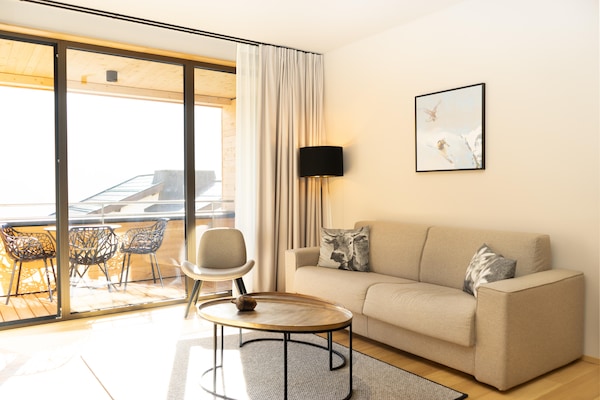 Modern Alpenappartement voor 6 op zonnig hoogplateau bij Ski Arlberg - thumbnail 3