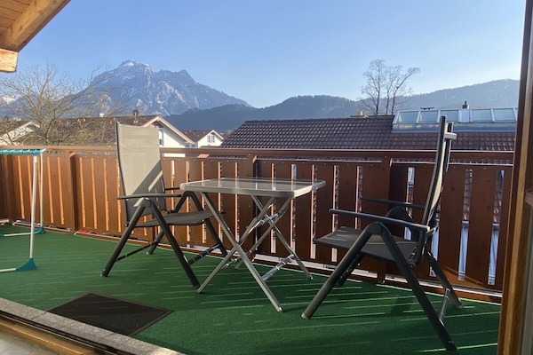 Knus appartement in Füssen met bergzicht, 300m van de Forggensee - thumbnail 2