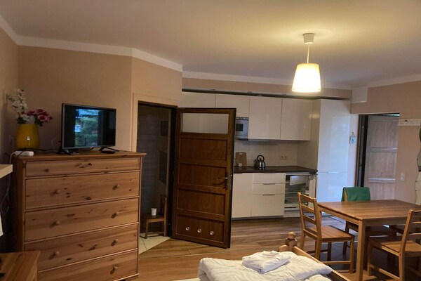 Knus 4-persoons appartement op de begane grond, 200m van strand en bos - thumbnail 3
