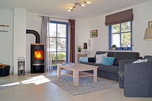 Modern rietgedekt huis met sauna & haard op 400m van het strand - thumbnail 5