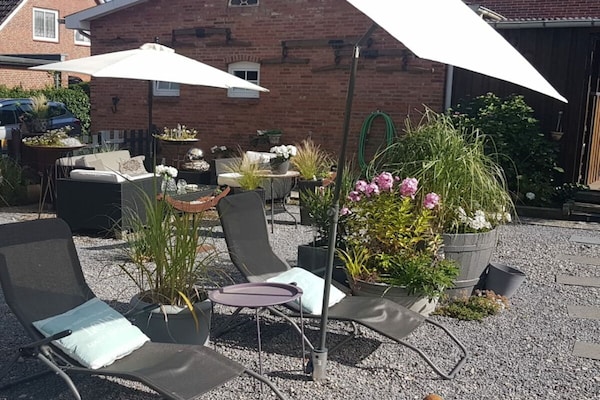 Licht modern appartement in Niebüll met tuin, vlakbij de Noordzee - thumbnail 2