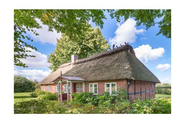 Charmant rieten vakantiehuis uit 1840 bij Steinbergkirche, 4 personen - thumbnail 1