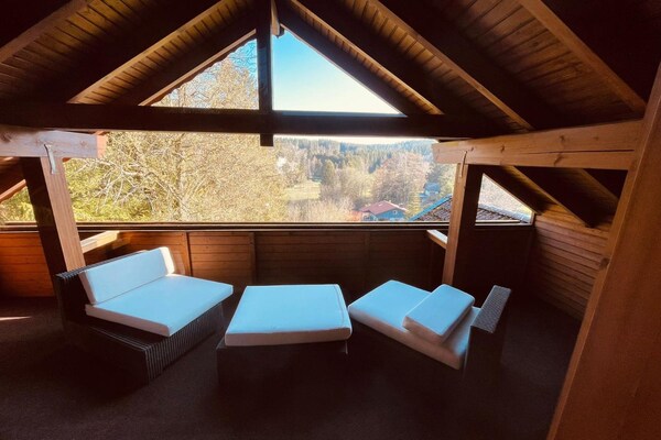 Chaletvakantiehuis Mein Bergblick aan de golfbaan bij Goslar - thumbnail 1