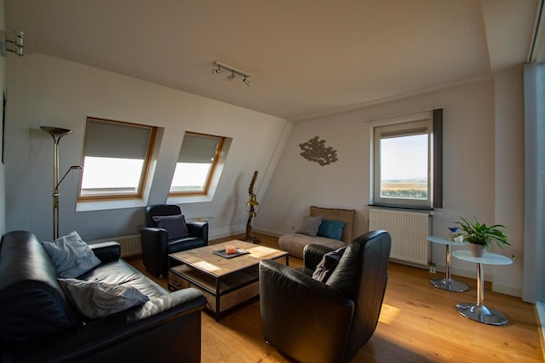 Luxe penthouse Duinerei: sauna, zeezicht & 500m van strand - thumbnail 2