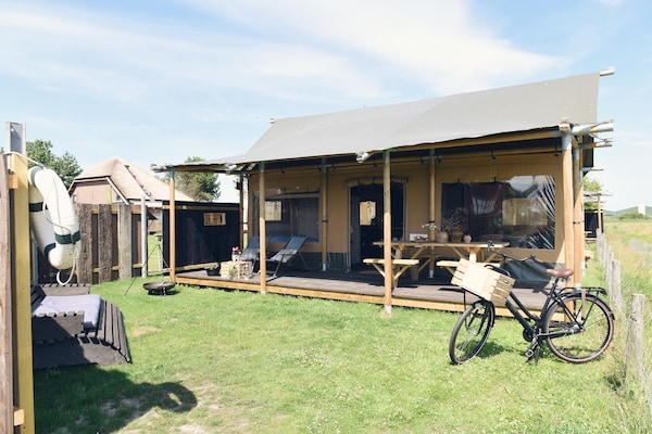 Beach Lodge Groot - Luxe safaritent op 1km van het strand in Callantsoog - thumbnail 5