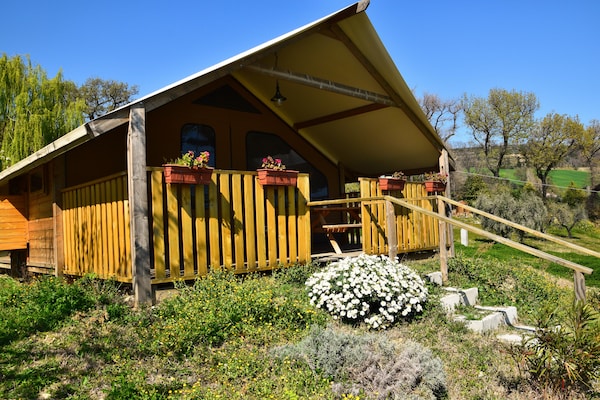 Luxe Glamping Tent voor 5 personen nabij Adriatische kust in Lampedona - thumbnail 5
