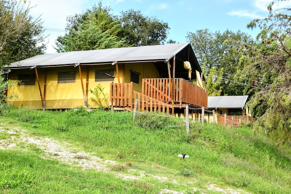Luxe Glamping Tent voor 5 personen nabij Adriatische kust in Lampedona - thumbnail 4