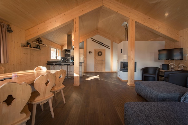 Massief houten chalet voor 12 personen met sauna aan de skipiste - thumbnail 6