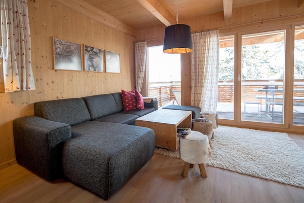 Massief houten chalet voor 10 personen met sauna en bubbelbad aan de piste - thumbnail 2