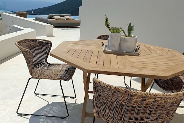 Ruime villa voor 8 in Koroni-Vasilitsi met uitzicht en tuin - thumbnail 5