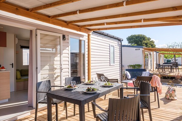 Mobiele woning Mediterranea op Camping Estival Vendrell Platja, 200m van zee - thumbnail 5