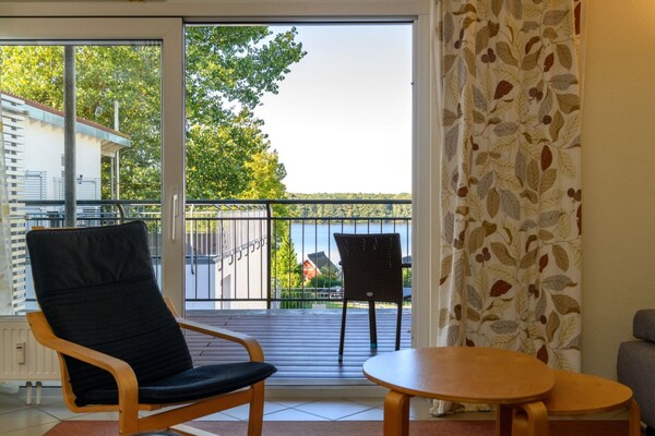 Romantisch appartement aan het Granzower Meer met terras en sauna - thumbnail 5