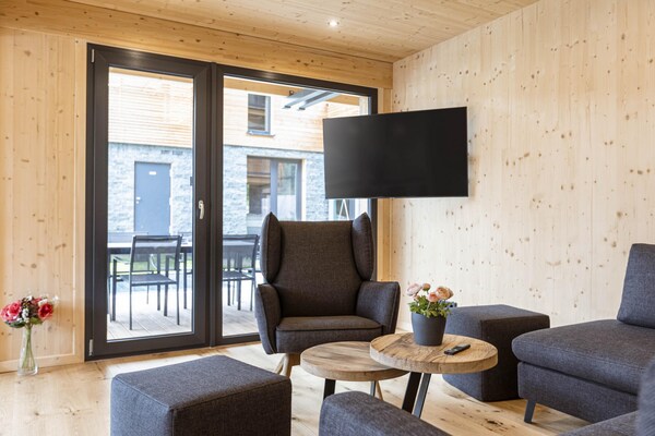 Appartement met privé-spa, sauna & verwarmd zwembad op 240m van de skilift - thumbnail 6