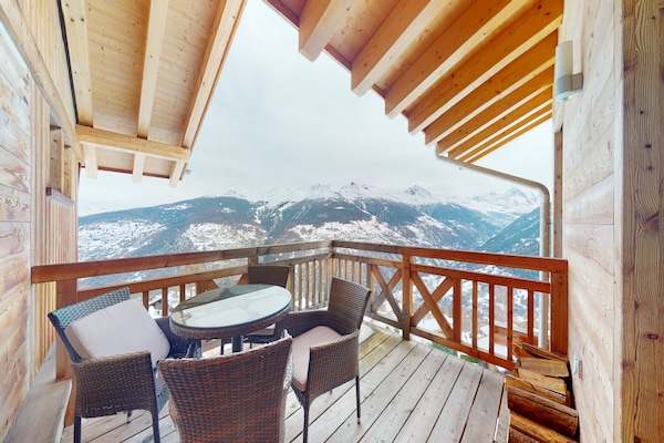 Luxe 5-sterren chalet met jacuzzi en sauna voor 12 personen in Hérémence - thumbnail 5