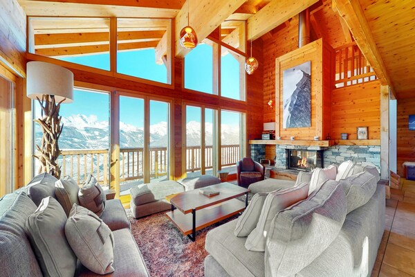 Luxe chalet voor 16 personen met sauna direct aan de skipiste in Wallis - thumbnail 4