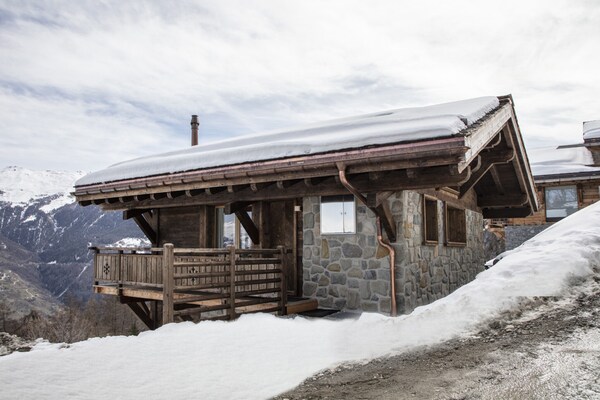 Authentiek chalet voor 4 in Les Masses met uitzicht op de Dent-Blanche - thumbnail 4