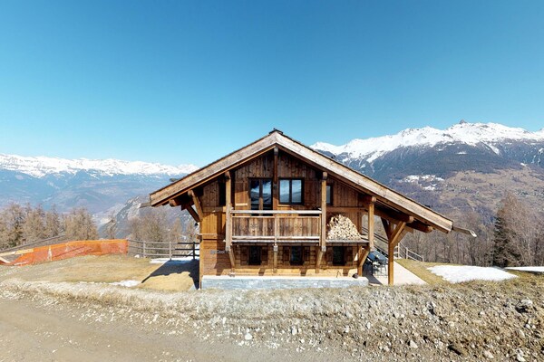 Luxe 10-persoons chalet met sauna en uitzicht op de Dent-Blanche in Les Masses - thumbnail 2