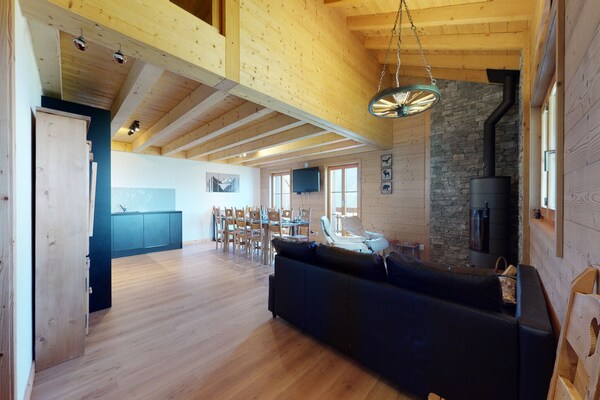 Sfeervol vrijstaand chalet voor 10 personen direct aan de piste in Wali - thumbnail 5