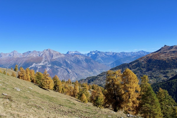 Appartement 8 pers. aan de golfbaan in Nendaz, 100m van de skilift - thumbnail 3