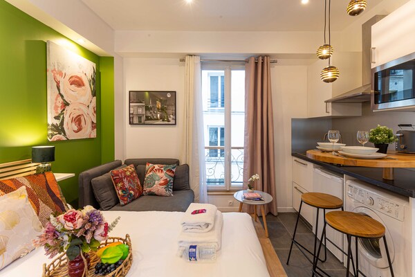 Romantisch studio-appartement in hartje Parijs, 2e arrondissement - thumbnail 6