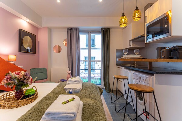 Charmante studio in het hart van Parijs, vlakbij Porte Saint-Denis - thumbnail 4