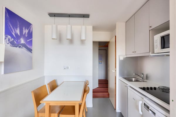 Compact ski-appartement in Résidence Quartier Falaise, 100m van de pistes - thumbnail 5