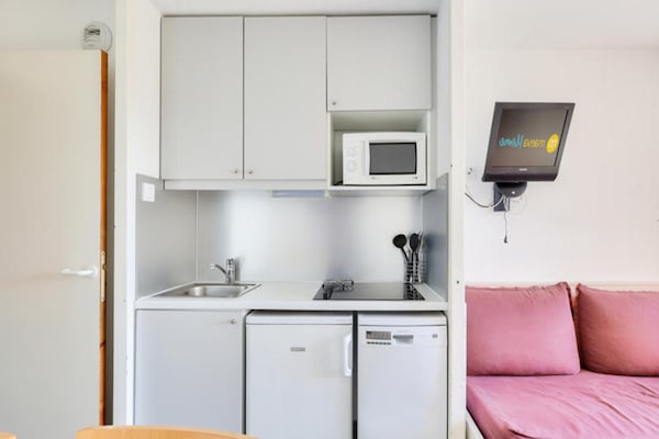Compact ski-appartement in Résidence Quartier Falaise, 100m van de pistes - thumbnail 6