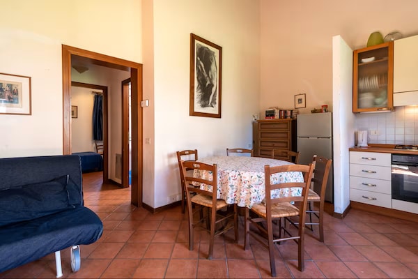 Licht appartement in Laterina met zwembad, tuin en uitzicht op Toscaanse heuvels - thumbnail 4