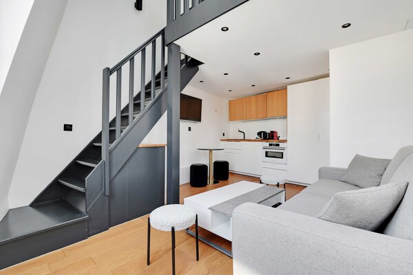 Charmant mezzanine appartement in de Marais, vlakbij Place des Vosges - thumbnail 6