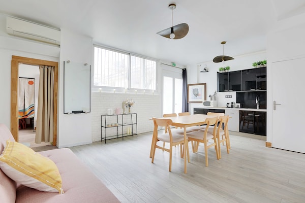 Licht modern appartement 6p bij Bastille, 2 badkamers - thumbnail 6