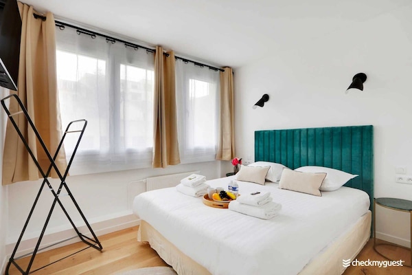 Licht appartement 2-slaapkamers in rustig St-Lambert, vlakbij de Eiffeltoren - thumbnail 3