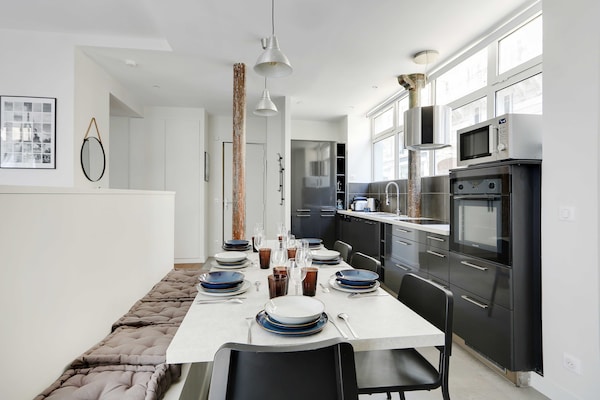 Luxe Loft 70m² in Bruisend Oberkampf, vlakbij Père Lachaise - thumbnail 2