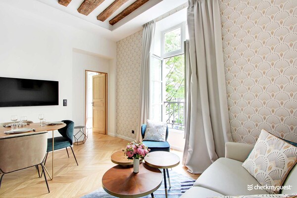 Elegant appartement in de Marais, 2 slaapkamers, vlakbij metro - thumbnail 6