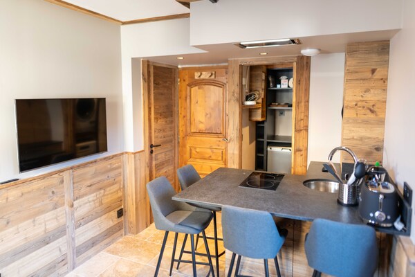 Knus alpine appartement op de begane grond in het hart van Megève - thumbnail 5