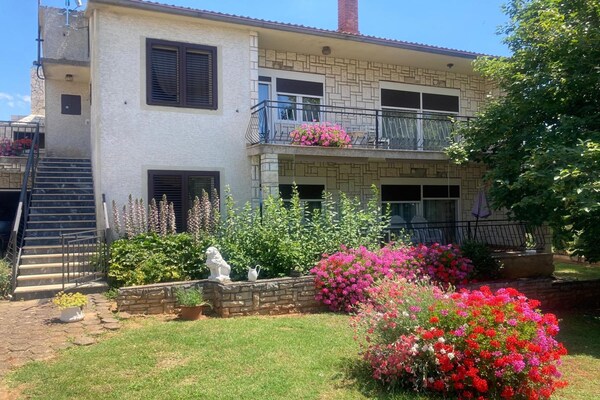 Ruim appartement Nivea in Kaštelir met tuin, vlakbij Poreč - thumbnail 1