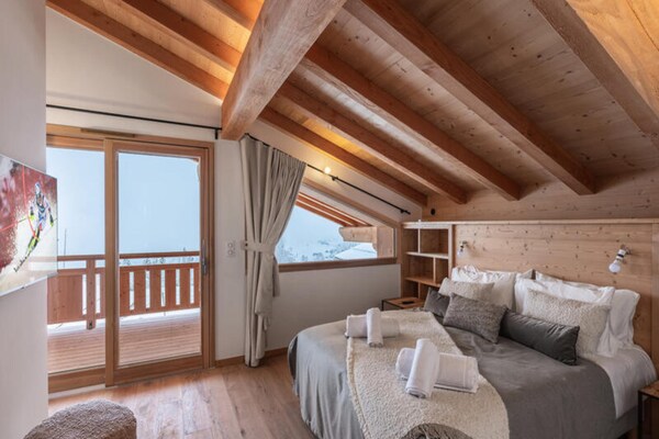 Luxe chalet Combloux: 12p, wellness, ski-in/ski-out, Mont Blanc-uitzicht - thumbnail 4